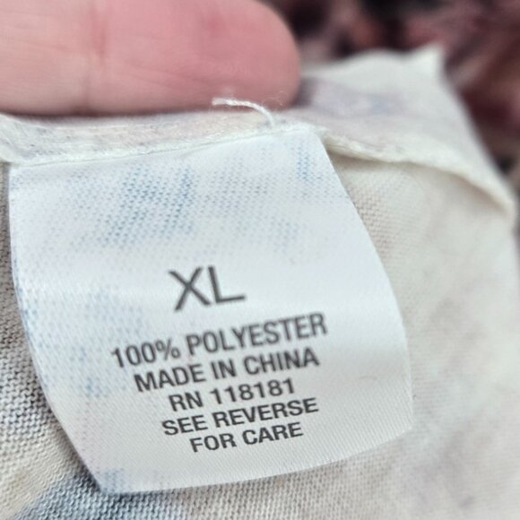 Roz and Ali Multipattern Boho Embroidered Beaded 3/4 Sleeves Shirt Size XL - Picture 14 of 15